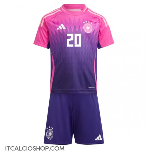 Germania Benjamin Henrichs #20 Seconda Maglia Bambino Europei 2024 Manica Corta (+ Pantaloni corti)